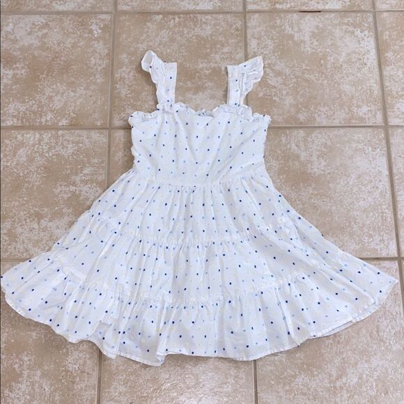 Janie & Jack Ruffle Trim Swiss Dot Sundress Size 8 - Picture 1 of 4